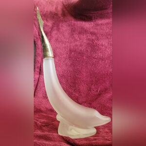 Vintage Avon frosted glass bottle shaped like a dolphin